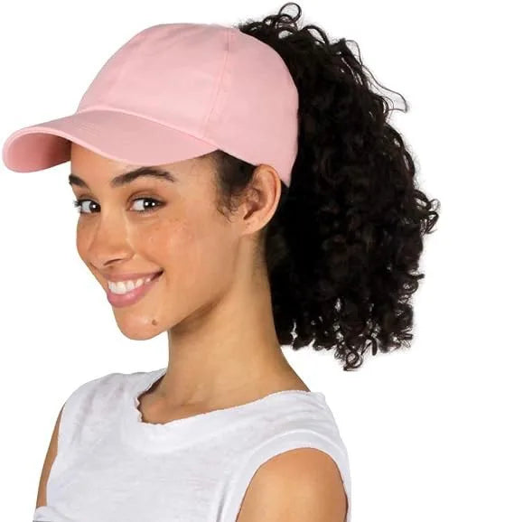 Ponytail Cap Automatic Magnetic Suction Solid Color Adult Baseball Cap Sports Cap Quick Drying Cap Mz033