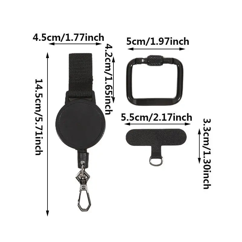 1/2/3 Pcs Retractable Lanyard Anti-Theft Phone Holder Travel Cellphone Lanyard Strap Smartphone Safety Tether With Belt Clip