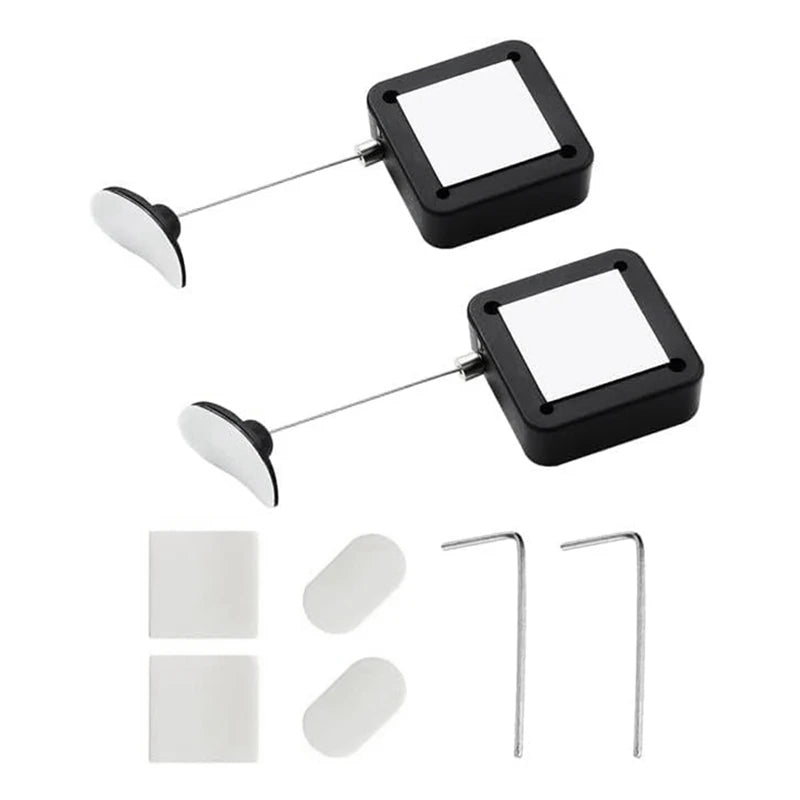 Hot-Retractable Remote Control Tethers, Remote Cable Lock , 6.6Ft /2M Remote Control Security Lock For TV 2 Pcs
