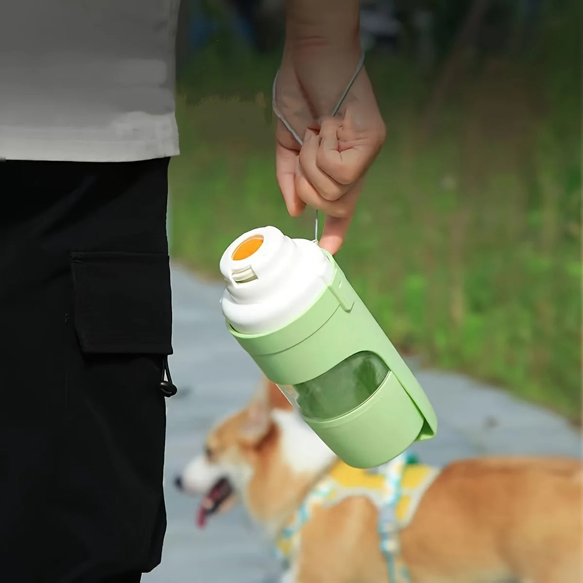 Portable Leak-Proof Dog Water Bottle - Durable Plastic Pet Hydration Dispenser with Ergonomic Handle