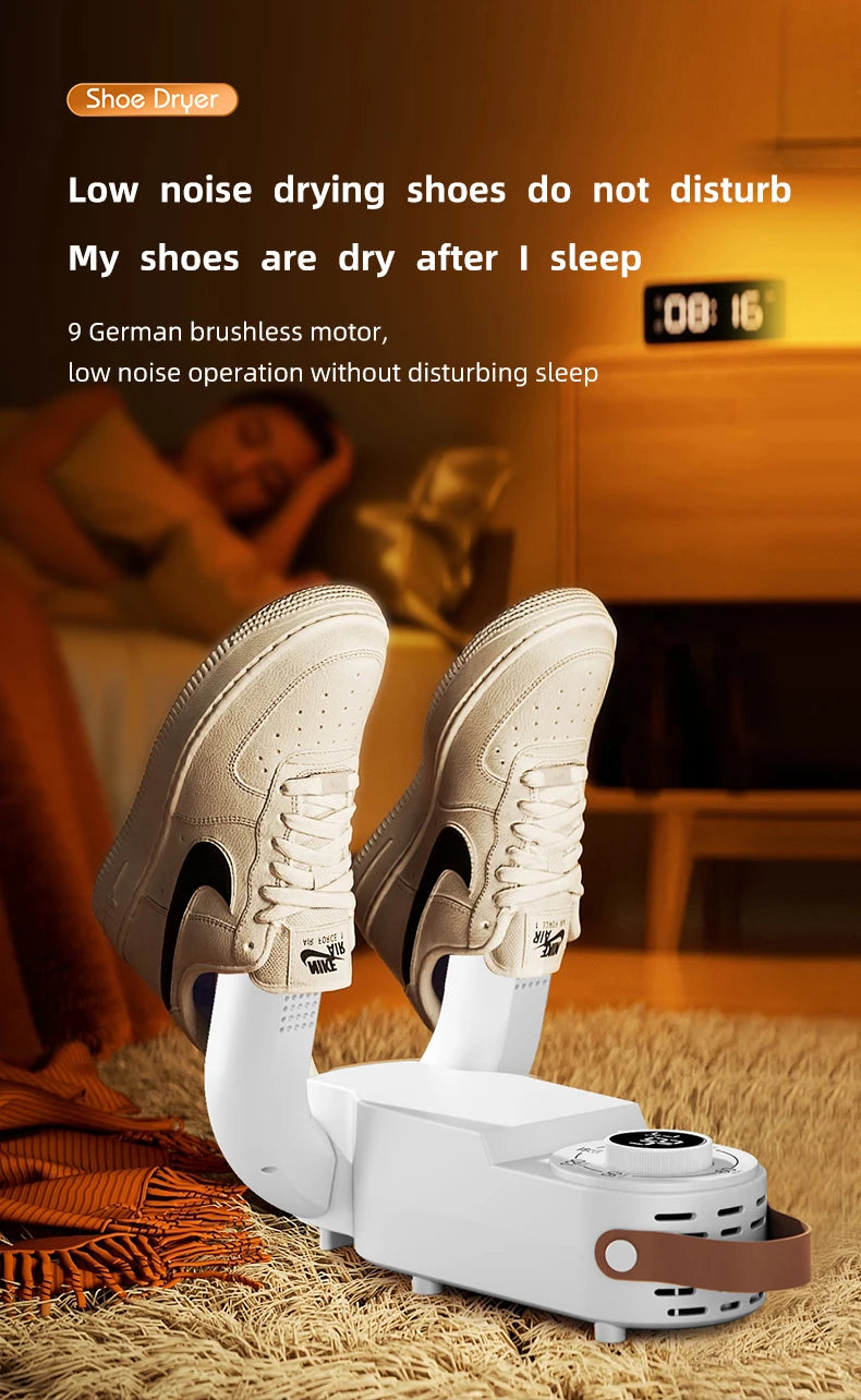Household Shoe Warmer Heater Quick Drying Sterilizing Shoe Dryer-Intelligent Timer Shoe Dryer Adjustable Dryer