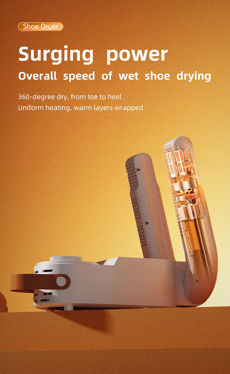 Household Shoe Warmer Heater Quick Drying Sterilizing Shoe Dryer-Intelligent Timer Shoe Dryer Adjustable Dryer