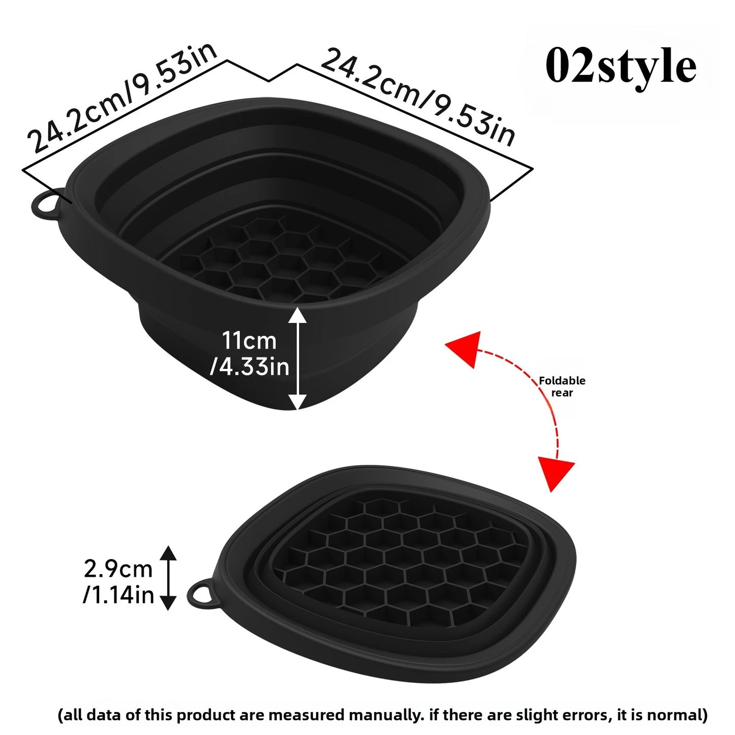 Portable Foldable Silicone Ice Basin With Built- In Ice Tray For Household Care Washing Ice Bath Facial Massage Bowl
