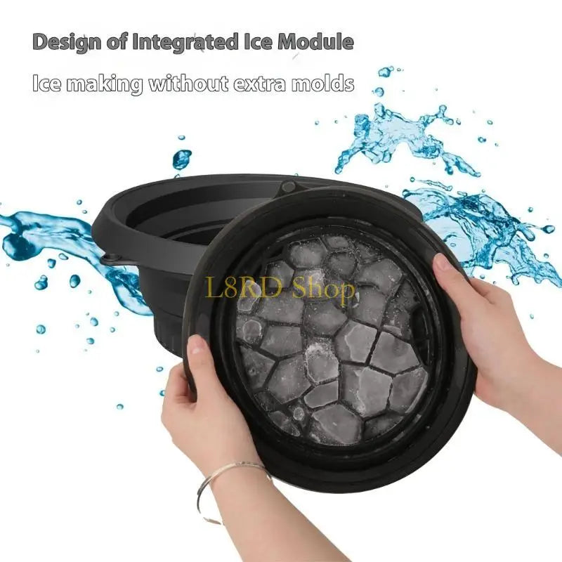 L8RD Ice Facials Washbasin Cooling Ice Face Bucket Silicone Face Ice Bath Bowl Unisex