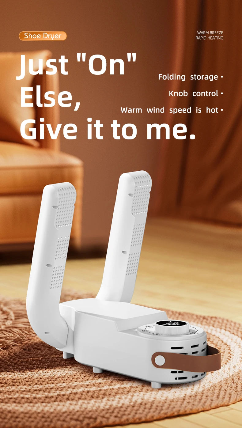Household Shoe Warmer Heater Quick Drying Sterilizing Shoe Dryer-Intelligent Timer Shoe Dryer Adjustable Dryer