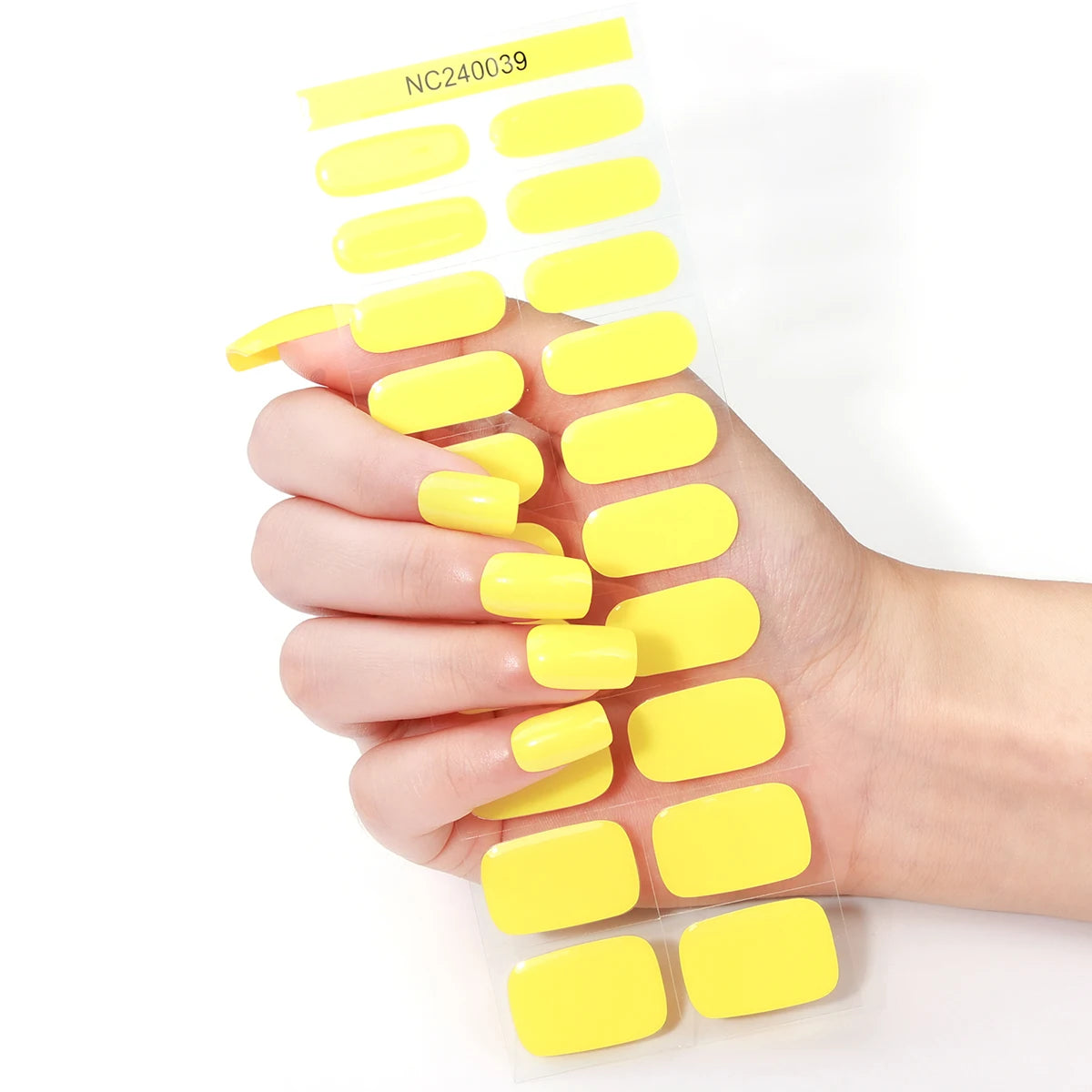 20 Tipps, halbgehärtete Gel-Nagelfolien, langlebige, vollständige Abdeckung, reine Farbe, Gel-Nagelaufkleber, wasserdichte Gel-Maniküre-Aufkleber, Dekoration