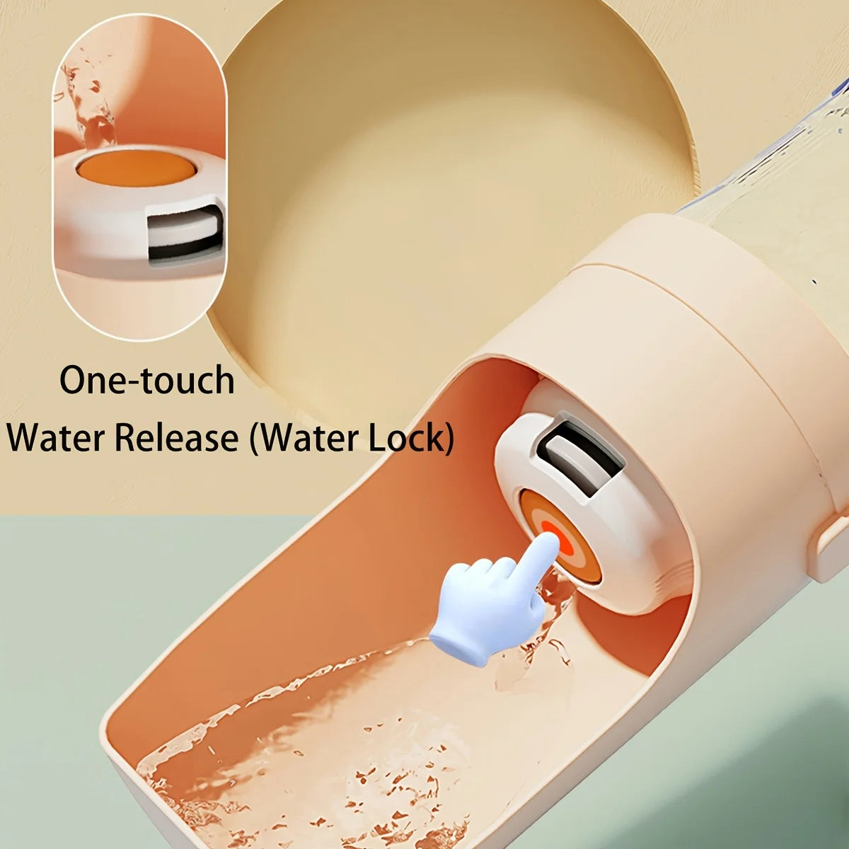 Portable Leak-Proof Dog Water Bottle - Durable Plastic Pet Hydration Dispenser with Ergonomic Handle