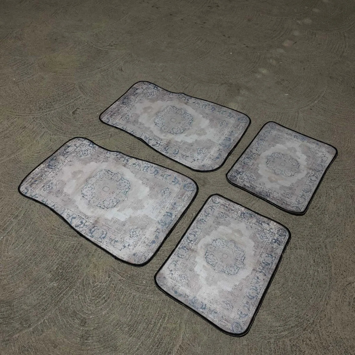 Car Universal Size Front Floor Mats Car Foot Mat Home Washable Carpet American Retro Soft Rug Non-slip Pad Cushion Easy Cleaning