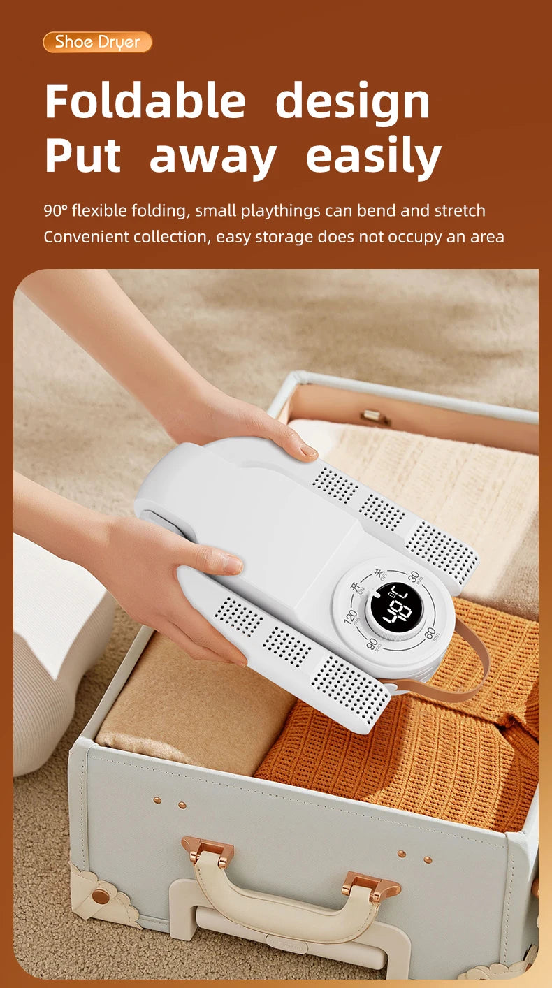 Household Shoe Warmer Heater Quick Drying Sterilizing Shoe Dryer-Intelligent Timer Shoe Dryer Adjustable Dryer