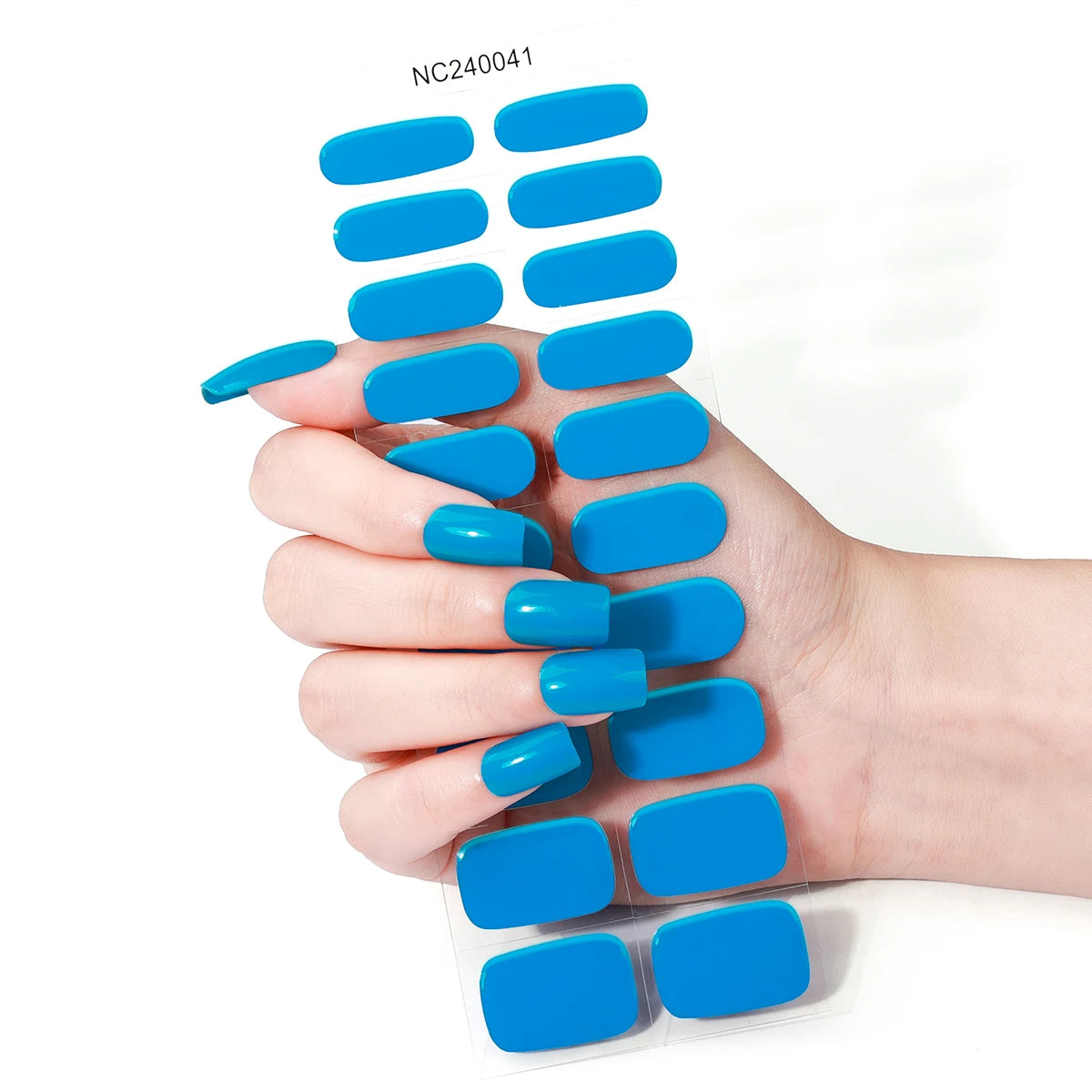 20 Tipps, halbgehärtete Gel-Nagelfolien, langlebige, vollständige Abdeckung, reine Farbe, Gel-Nagelaufkleber, wasserdichte Gel-Maniküre-Aufkleber, Dekoration