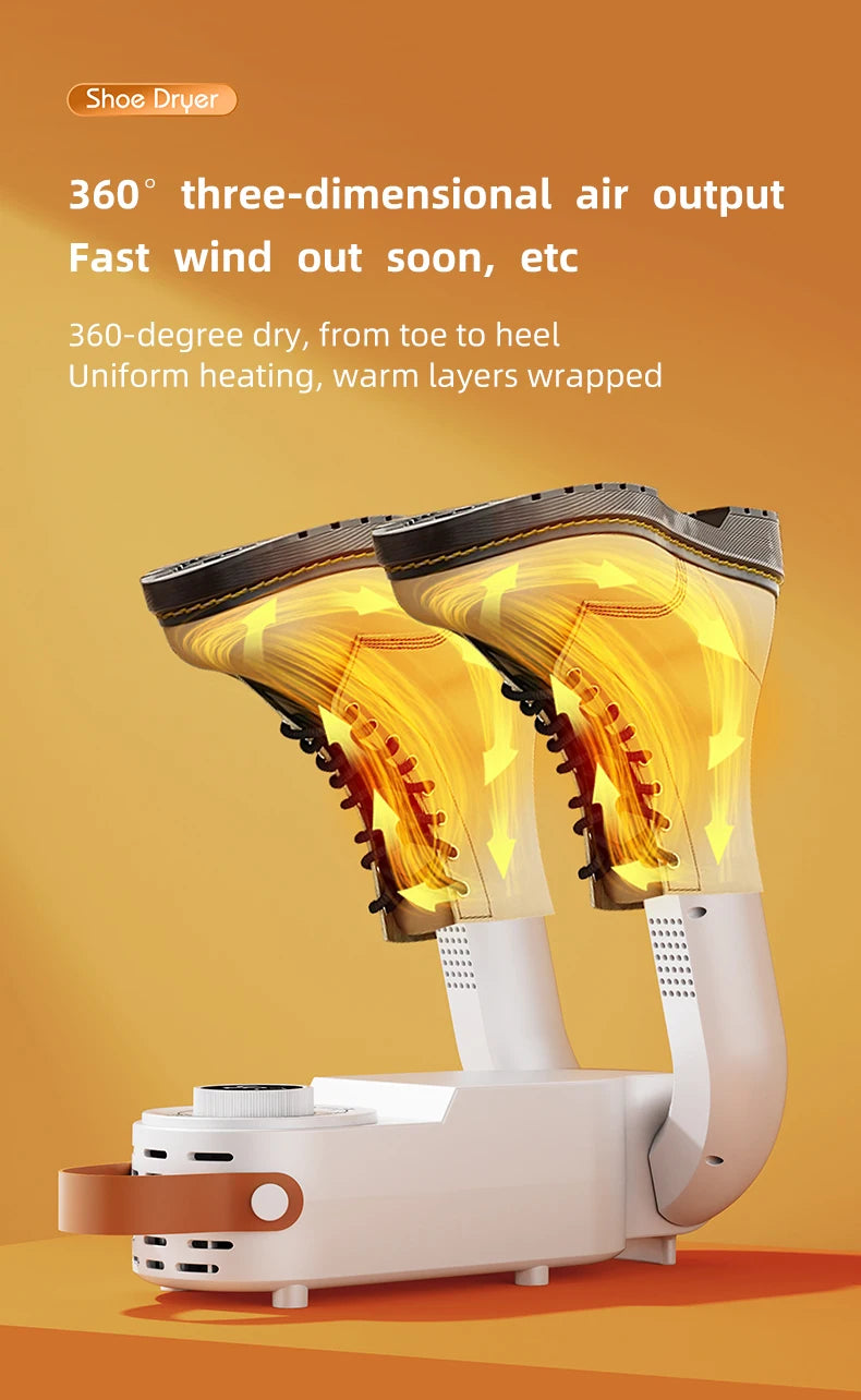 Household Shoe Warmer Heater Quick Drying Sterilizing Shoe Dryer-Intelligent Timer Shoe Dryer Adjustable Dryer