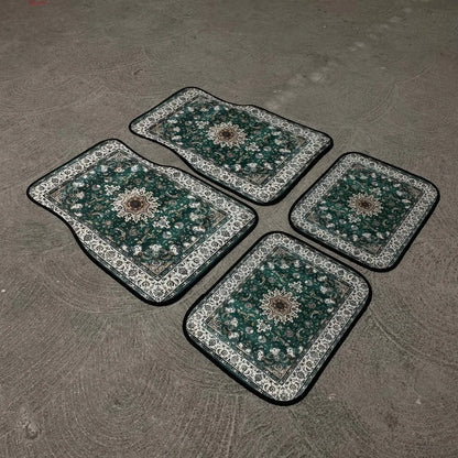 Car Universal Size Front Floor Mats Car Foot Mat Home Washable Carpet American Retro Soft Rug Non-slip Pad Cushion Easy Cleaning