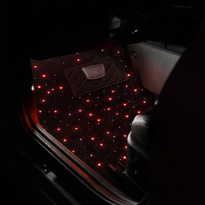 Waterproof Star Light Car LED Rugs With APP Remote & Fiber Optic Twinkle Stars Car Mats Control Light Effect
