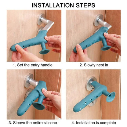 Handles for Doors Silicone Door Knob Cover Suction Cup Mat Thicken Anti-collision for Baby Wall Door Handle Glove for Home
