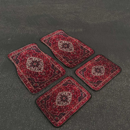 Car Universal Size Front Floor Mats Car Foot Mat Home Washable Carpet American Retro Soft Rug Non-slip Pad Cushion Easy Cleaning