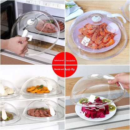 Microwave oven splash proof cover, heat-resistant bowl cover, household food grade plastic, microwave oven heating cover special