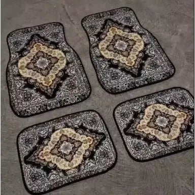 Car Universal Size Front Floor Mats Car Foot Mat Home Washable Carpet American Retro Soft Rug Non-slip Pad Cushion Easy Cleaning