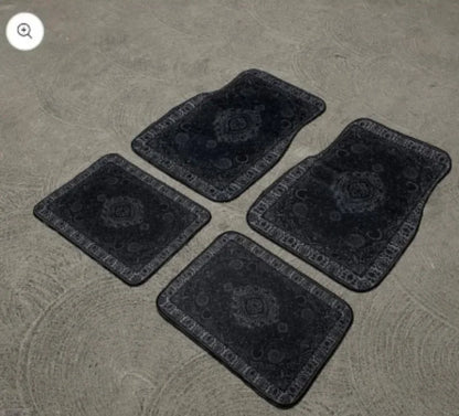 Car Universal Size Front Floor Mats Car Foot Mat Home Washable Carpet American Retro Soft Rug Non-slip Pad Cushion Easy Cleaning