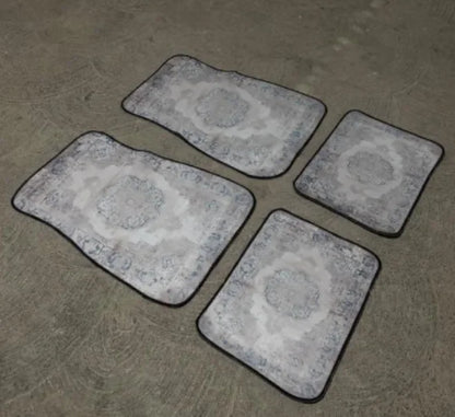 Car Universal Size Front Floor Mats Car Foot Mat Home Washable Carpet American Retro Soft Rug Non-slip Pad Cushion Easy Cleaning