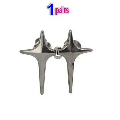 Adjustable Waist Cross Star Shape Jean Buttons- Metal Buttons Waist Tightener Clothing Pins Detachable