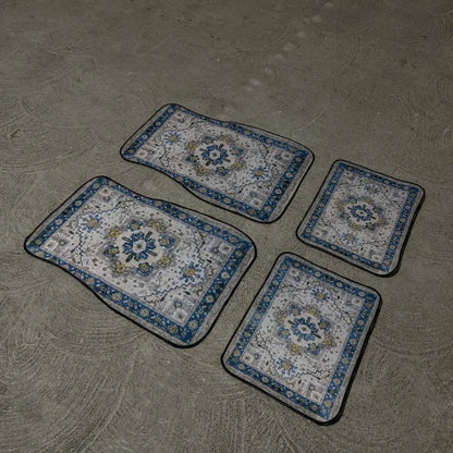Car Universal Size Front Floor Mats Car Foot Mat Home Washable Carpet American Retro Soft Rug Non-slip Pad Cushion Easy Cleaning