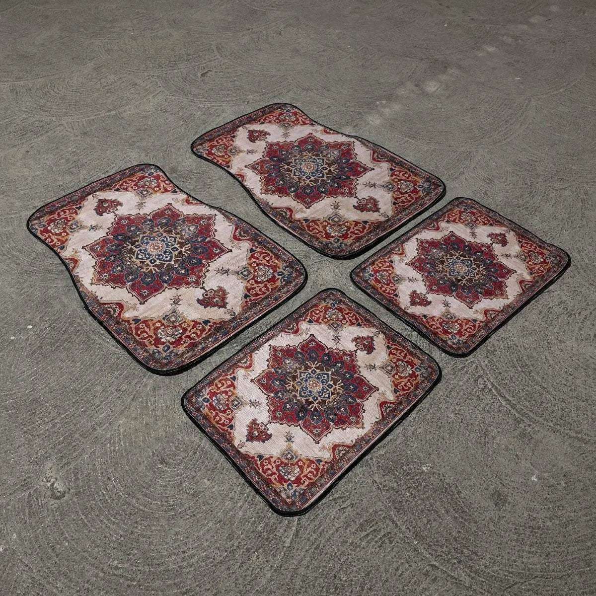 Car Universal Size Front Floor Mats Car Foot Mat Home Washable Carpet American Retro Soft Rug Non-slip Pad Cushion Easy Cleaning