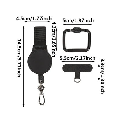 1/2/3 Pcs Retractable Lanyard  Anti-Theft Phone Holder Travel Cellphone Lanyard Strap Smartphone Safety Tether With Belt Clip
