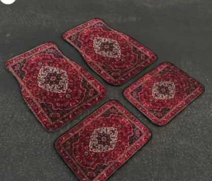 Car Universal Size Front Floor Mats Car Foot Mat Home Washable Carpet American Retro Soft Rug Non-slip Pad Cushion Easy Cleaning