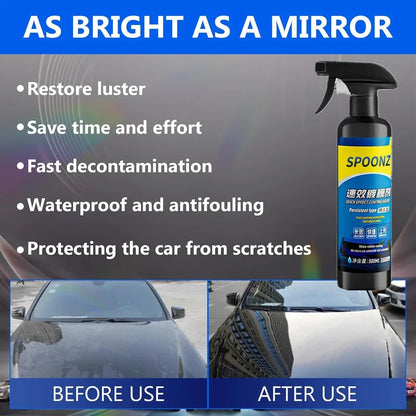 Car Coating Spray Quick Effect Coating Agent Quickly Coat Car Wax Scratch Polish Waterless Wash Oil Film Emulsion Glass Cleaner
