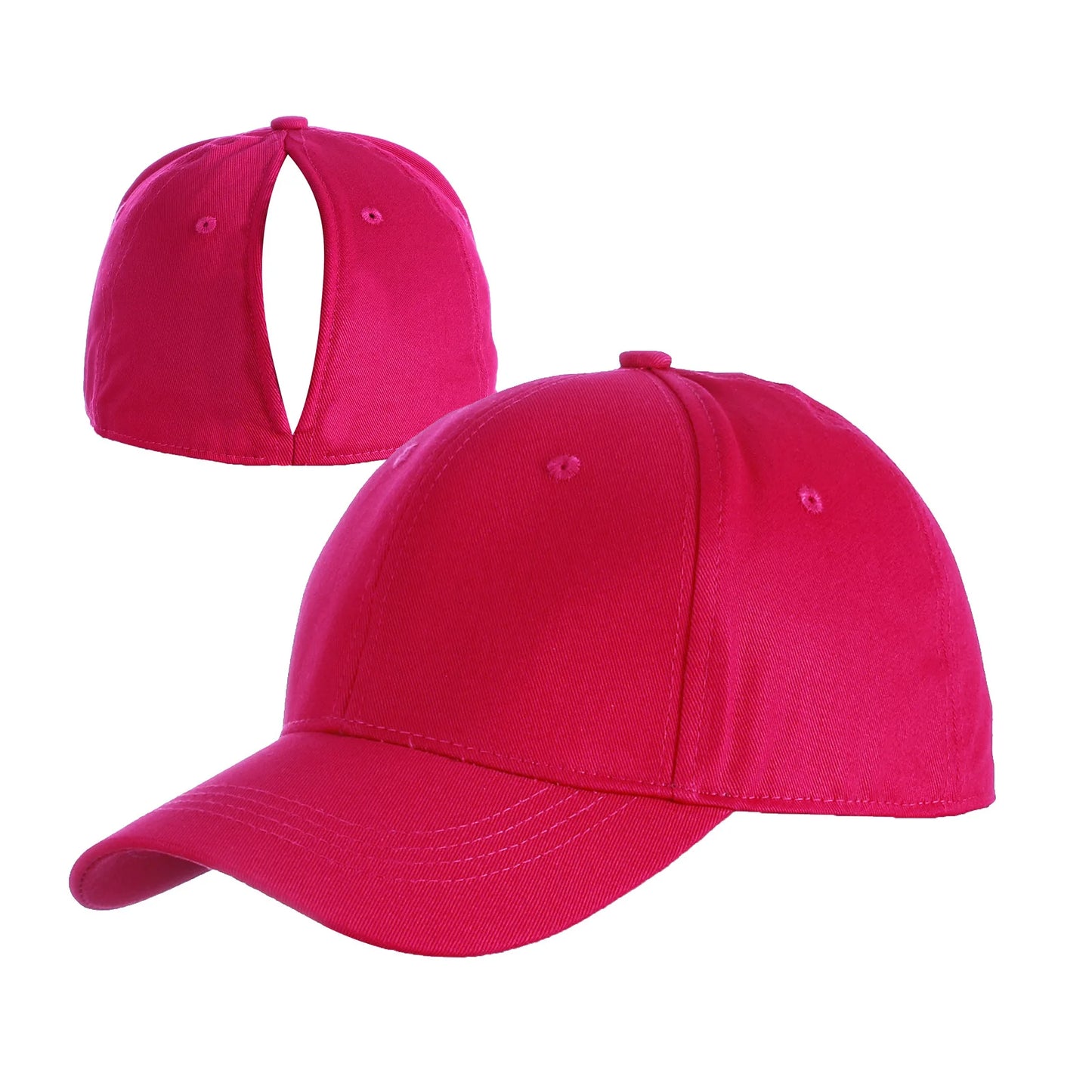 Ponytail Cap Automatic Magnetic Suction  Solid Color Adult Baseball Cap Sports Cap Quick Drying Cap Mz033