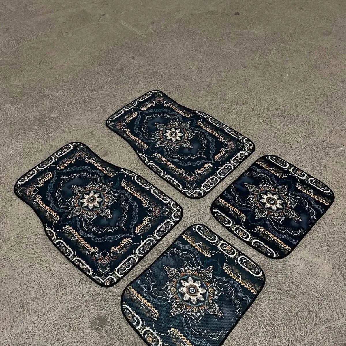 Car Universal Size Front Floor Mats Car Foot Mat Home Washable Carpet American Retro Soft Rug Non-slip Pad Cushion Easy Cleaning