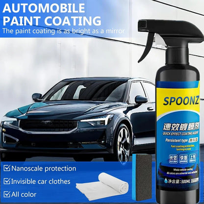 Car Coating Spray Quick Effect Coating Agent Quickly Coat Car Wax Scratch Polish Waterless Wash Oil Film Emulsion Glass Cleaner