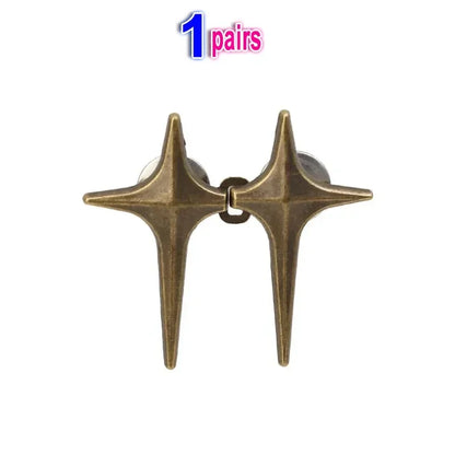 Adjustable Waist Cross Star Shape Jean Buttons- Metal Buttons Waist Tightener Clothing Pins Detachable
