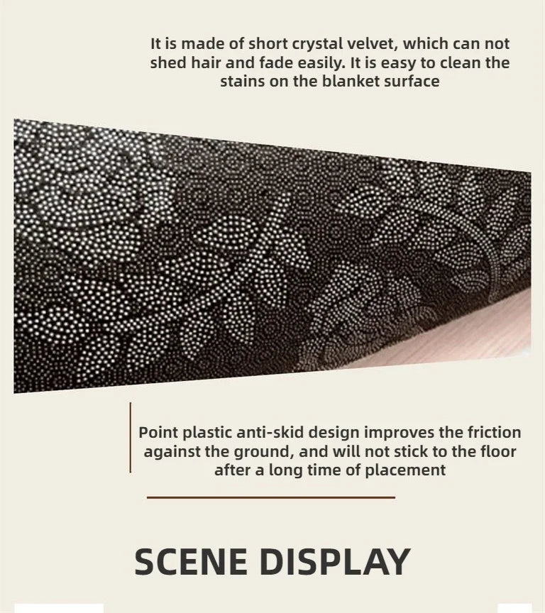 Car Universal Size Front Floor Mats Car Foot Mat Home Washable Carpet American Retro Soft Rug Non-slip Pad Cushion Easy Cleaning
