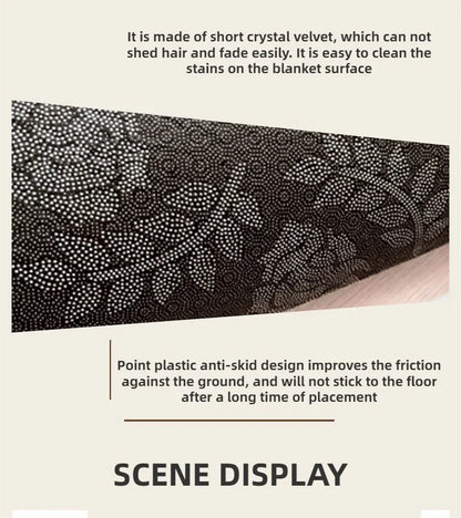 Car Universal Size Front Floor Mats Car Foot Mat Home Washable Carpet American Retro Soft Rug Non-slip Pad Cushion Easy Cleaning