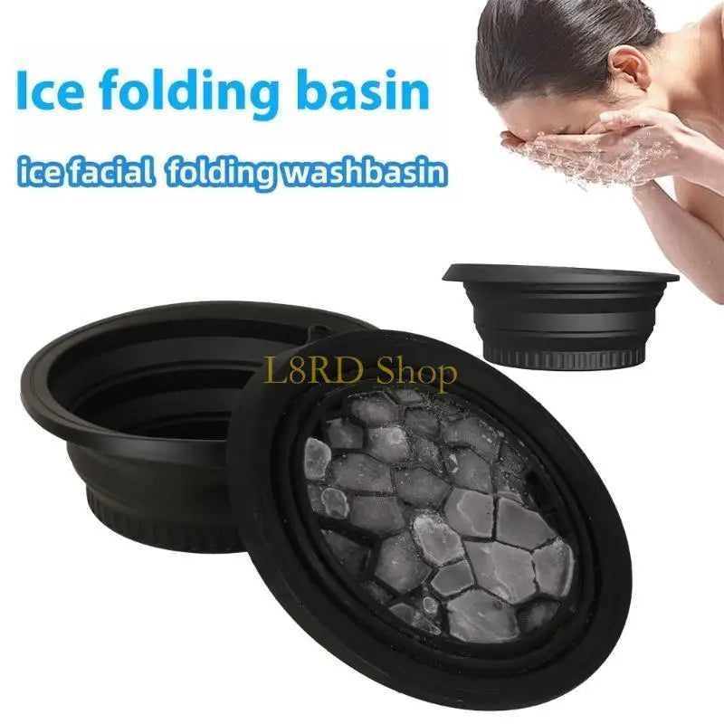 L8RD Ice Facials Washbasin Cooling Ice Face Bucket Silicone Face Ice Bath Bowl Unisex