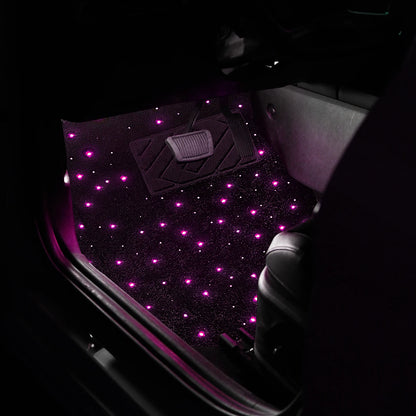 Waterproof Star Light Car LED Rugs With APP Remote & Fiber Optic Twinkle Stars Car Mats Control Light Effect
