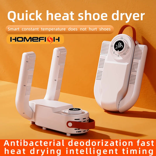 Household Shoe Warmer Heater Quick Drying Sterilizing Shoe Dryer-Intelligent Timer Shoe Dryer Adjustable Dryer