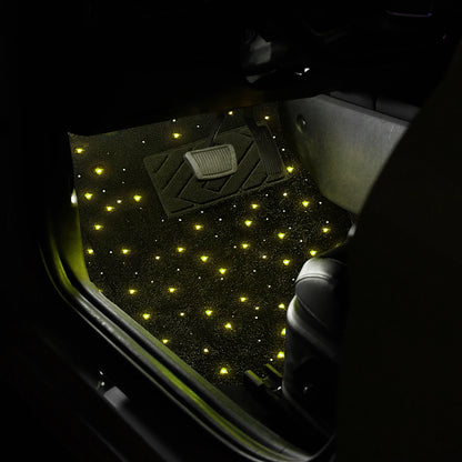 Waterproof Star Light Car LED Rugs With APP Remote & Fiber Optic Twinkle Stars Car Mats Control Light Effect