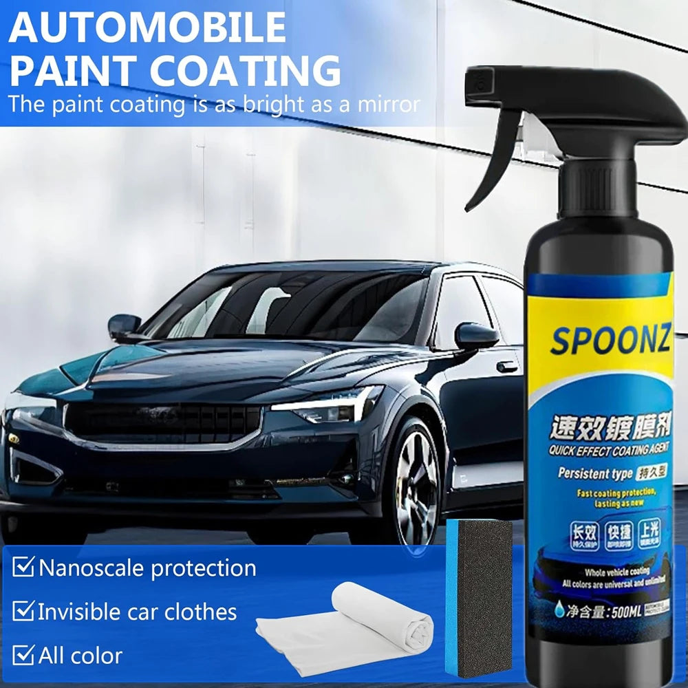 Car Coating Spray Quick Effect Coating Agent Quickly Coat Car Wax Scratch Polish Waterless Wash Oil Film Emulsion Glass Cleaner
