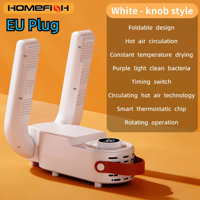 Household Shoe Warmer Heater Quick Drying Sterilizing Shoe Dryer-Intelligent Timer Shoe Dryer Adjustable Dryer