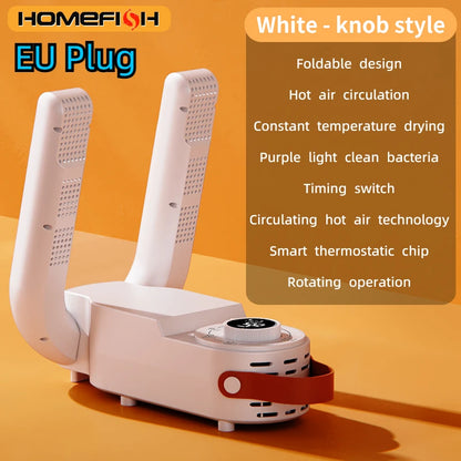Household Shoe Warmer Heater Quick Drying Sterilizing Shoe Dryer-Intelligent Timer Shoe Dryer Adjustable Dryer