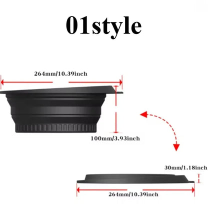 Portable Foldable Silicone Ice Basin With Built- In Ice Tray For Household Care Washing Ice Bath Facial Massage Bowl