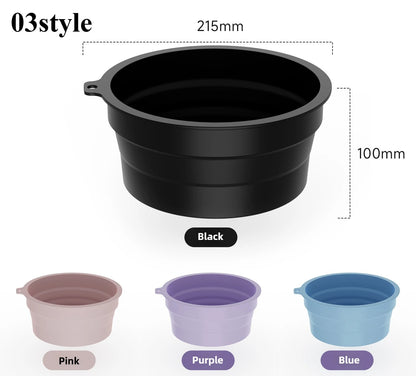 Portable Foldable Silicone Ice Basin With Built- In Ice Tray For Household Care Washing Ice Bath Facial Massage Bowl