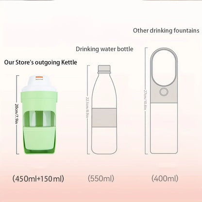Portable Leak-Proof Dog Water Bottle - Durable Plastic Pet Hydration Dispenser with Ergonomic Handle