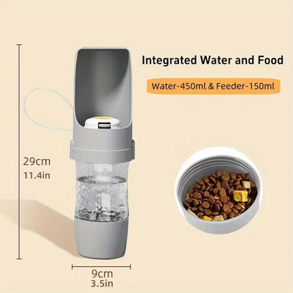 Portable Leak-Proof Dog Water Bottle - Durable Plastic Pet Hydration Dispenser with Ergonomic Handle