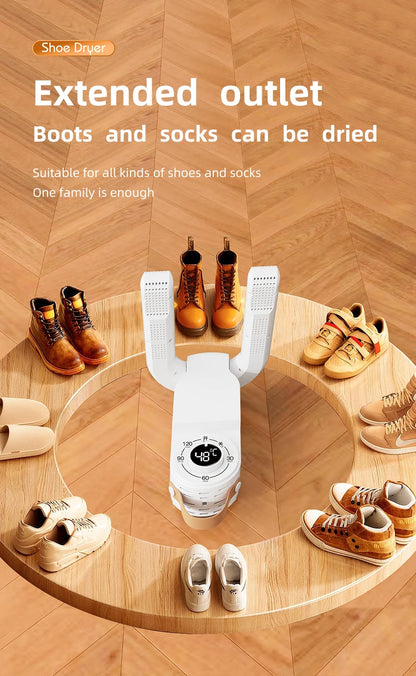 Household Shoe Warmer Heater Quick Drying Sterilizing Shoe Dryer-Intelligent Timer Shoe Dryer Adjustable Dryer
