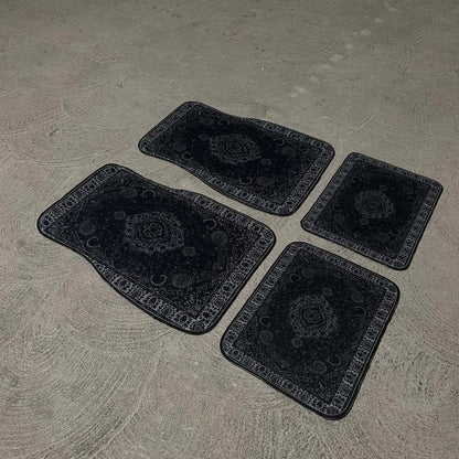 Car Universal Size Front Floor Mats Car Foot Mat Home Washable Carpet American Retro Soft Rug Non-slip Pad Cushion Easy Cleaning