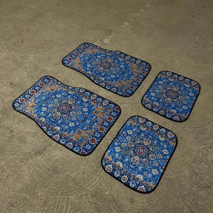 Car Universal Size Front Floor Mats Car Foot Mat Home Washable Carpet American Retro Soft Rug Non-slip Pad Cushion Easy Cleaning
