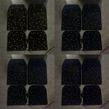 Waterproof Star Light Car LED Rugs With APP Remote & Fiber Optic Twinkle Stars Car Mats Control Light Effect